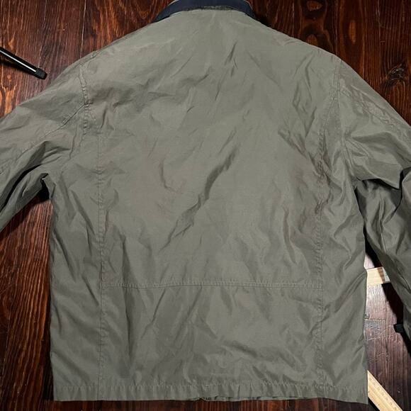 ondon Fog M Casual Hooded Jacket Olive Green Relaxed Fit Outdoor - Picture 8 of 8